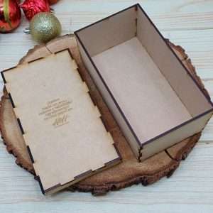 Caja para botella pequeña con grabado láser